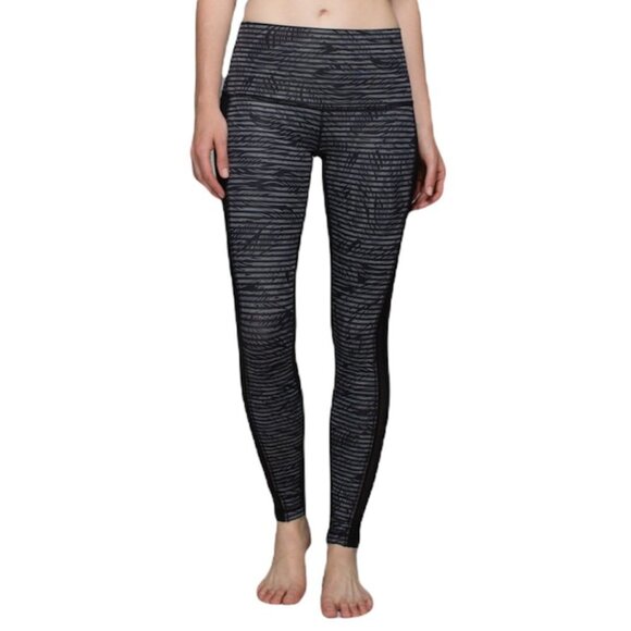 Lululemon Wunder Under Pant *Luxtreme (Roll Down)Stripe Play Slate Black - Picture 1 of 16